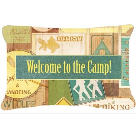 Carolines Treasures Carolines Treasures SB3080PW1216 Welcome To The Camp Indoor & Outdoor Fabric Decorative Pillow SB3080PW1216